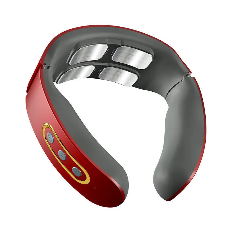 Smart shoulder and neck massager made from PC and silica gel with polymer battery