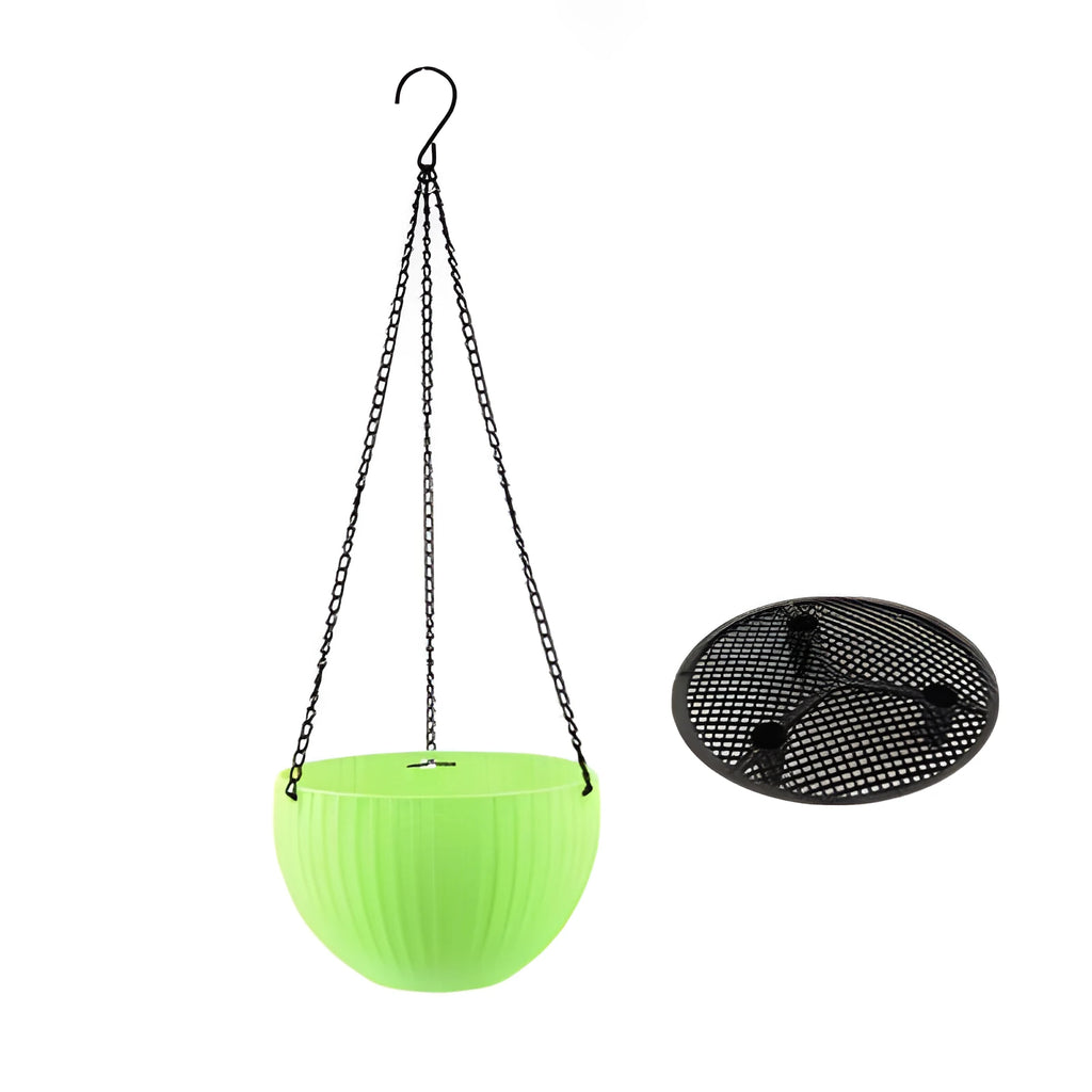 Plastic hanging plant basket with inner tank on 450mm chain