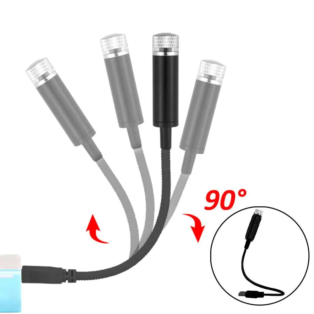 Purple starry sky USB hose car roof light for GM vehicles with aluminium housing