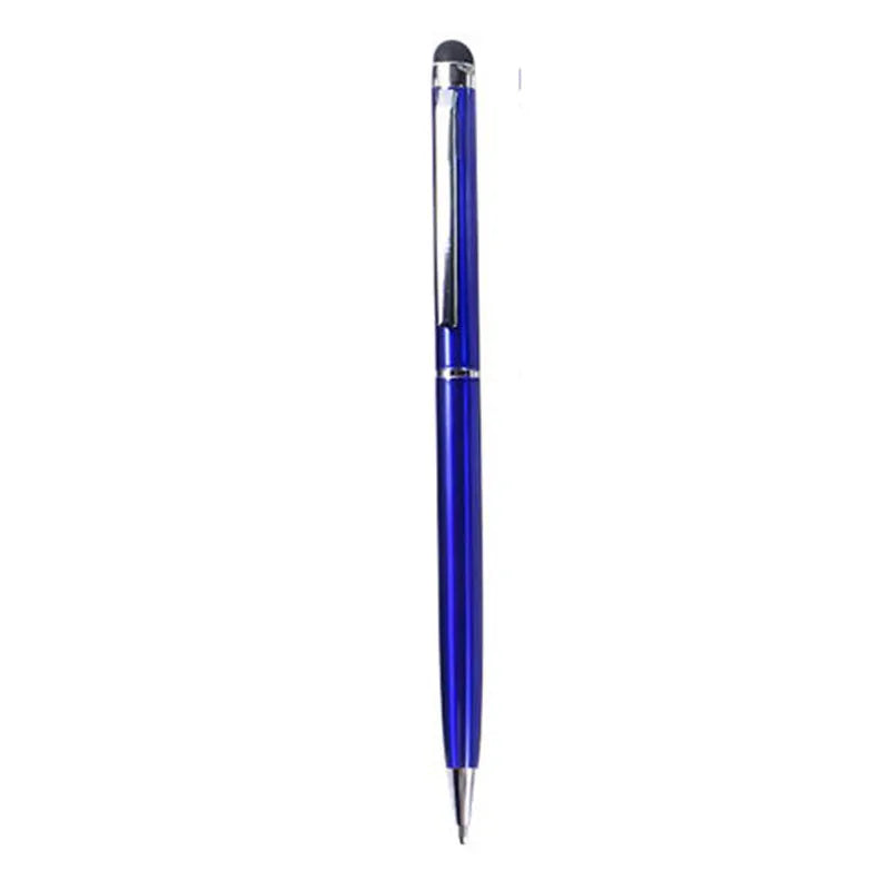 Metal rotating touchscreen signature pen with 0.5mm capacitive stylus tip in seven colour options