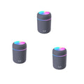 Pink, white or navy blue car humidifier with USB cable and colourful LED lights