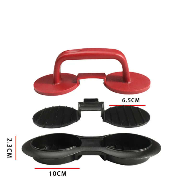 Black and red 20cm burger press mould with food-grade ABS plastic construction