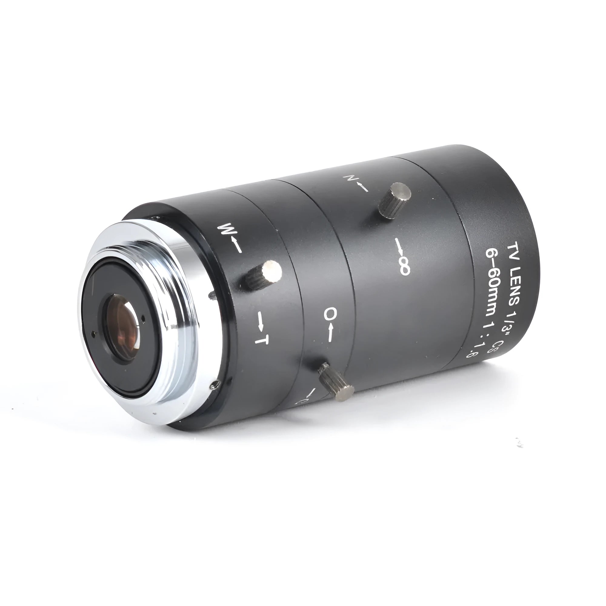 Black manual aperture 6-60mm varifocal camera lens with CS mount