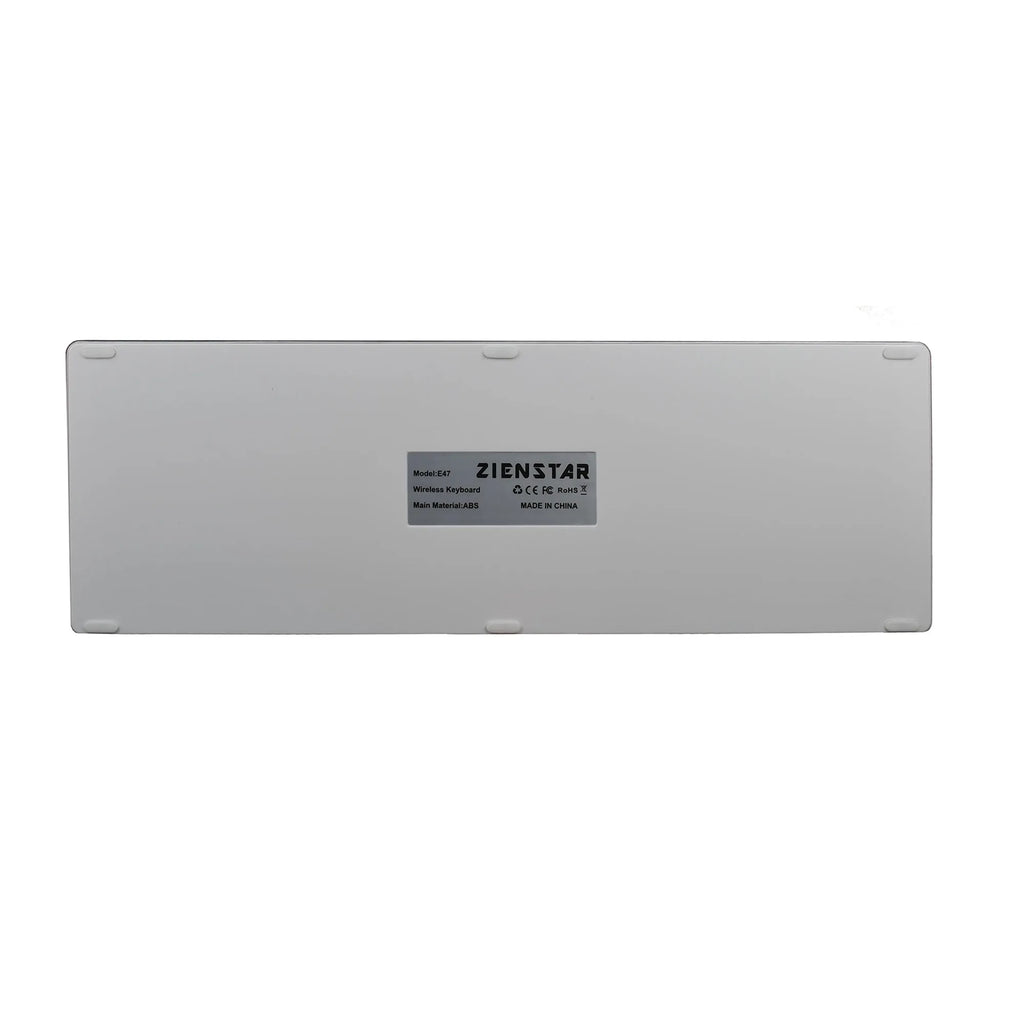 Universal rechargeable Bluetooth keyboard for tablets and mobile phones in white colour