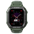 Outdoor sports smart watch with 1.69-inch screen showing fitness metrics on silicone wristband