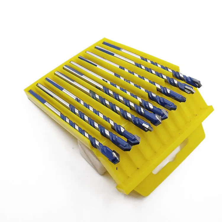 Tungsten steel deep hole drill bit for glass brick tile wood 6mm 8mm 10mm 12mm triangle handle external cooling