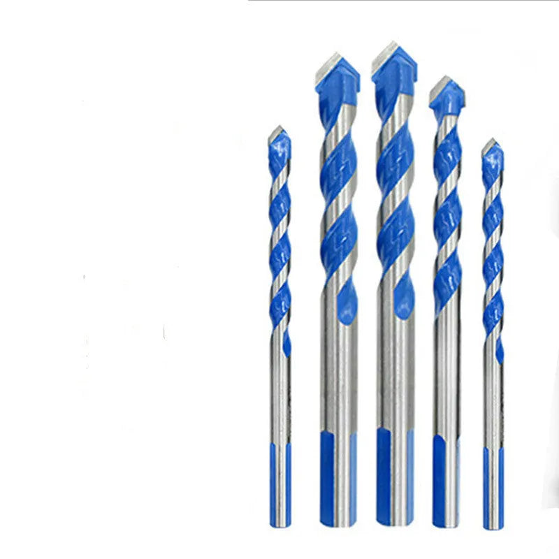 Tungsten steel deep hole drill bit for glass brick tile wood 6mm 8mm 10mm 12mm triangle handle external cooling