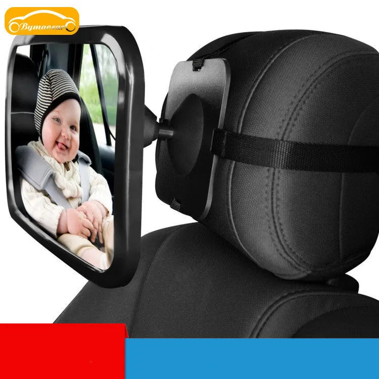 Black baby car rearview mirror made from ABS and acrylic, 245x175x85mm, model BY-360