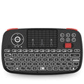 i4 dual mode bluetooth 2.4g wireless mini keyboard in black with multimedia keys