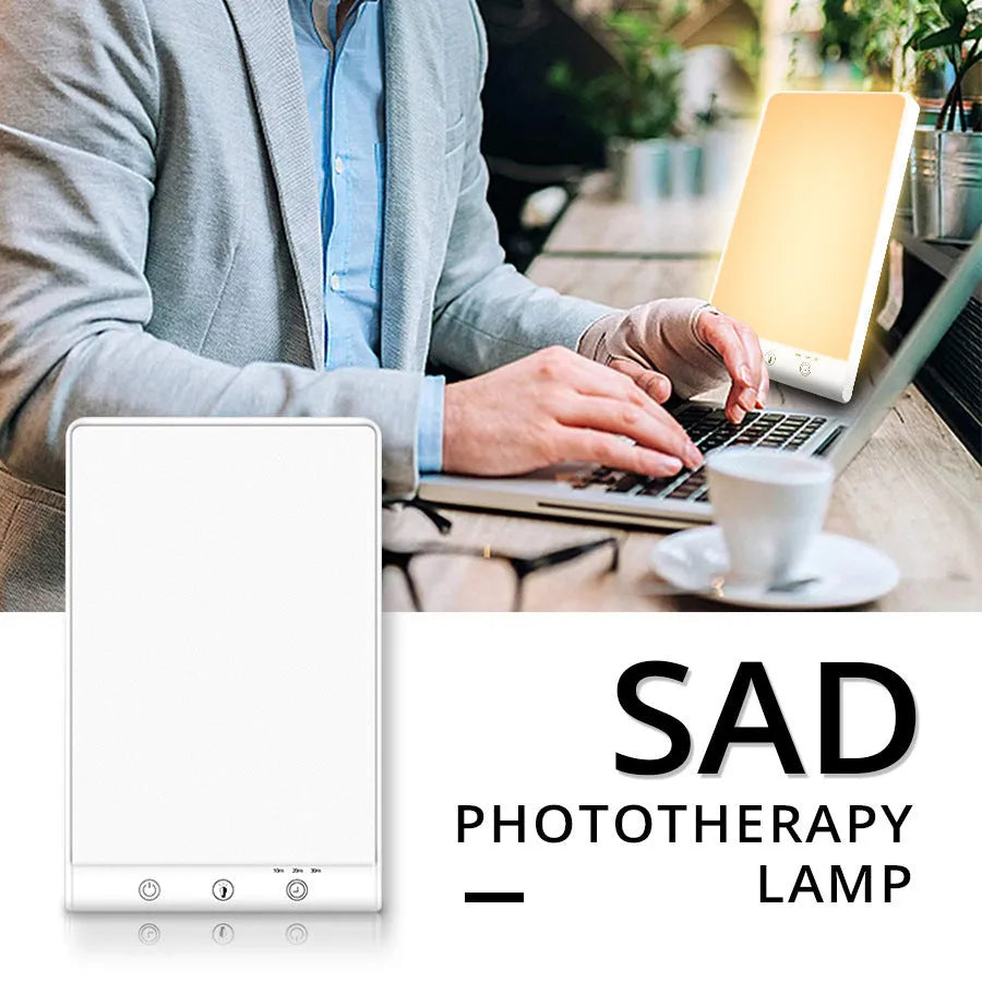 Modern SAD light therapy lamp with touch switch and USB interface