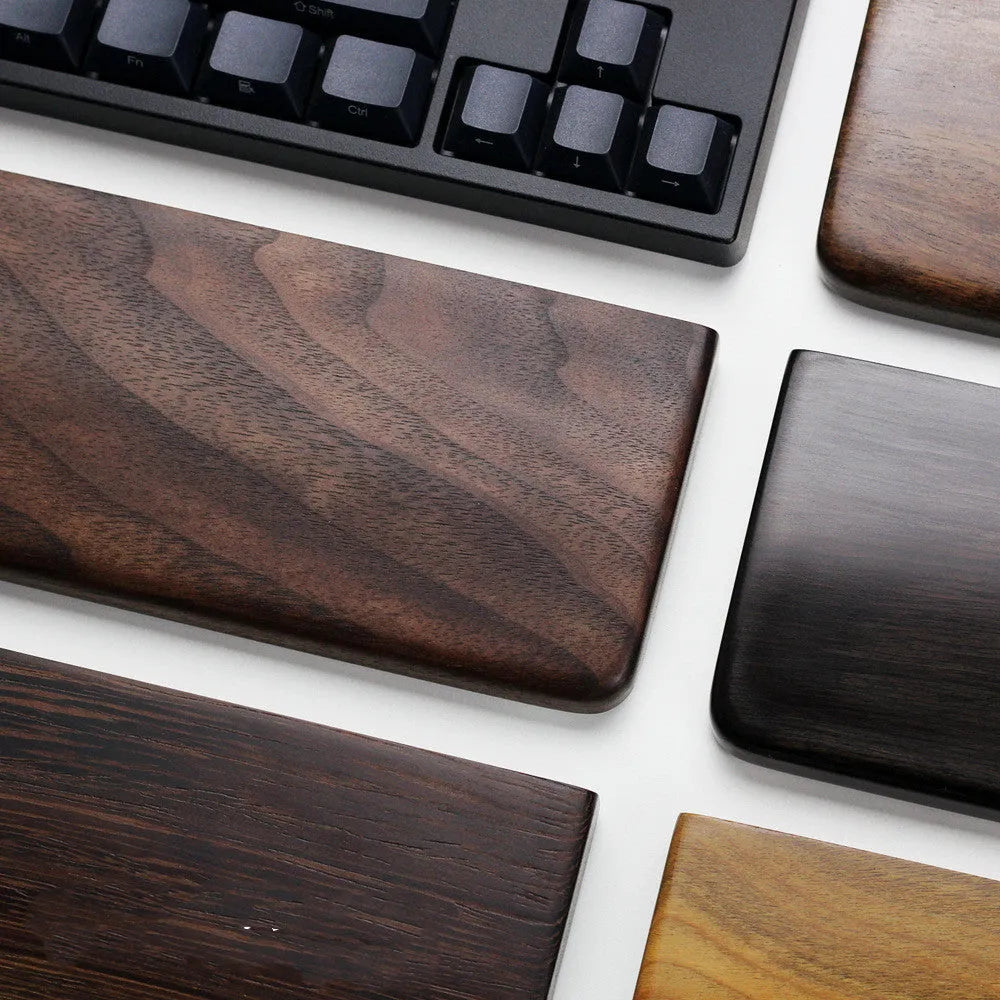 Black walnut solid wood mechanical keyboard hand rest 30cm length for 60% keyboards
