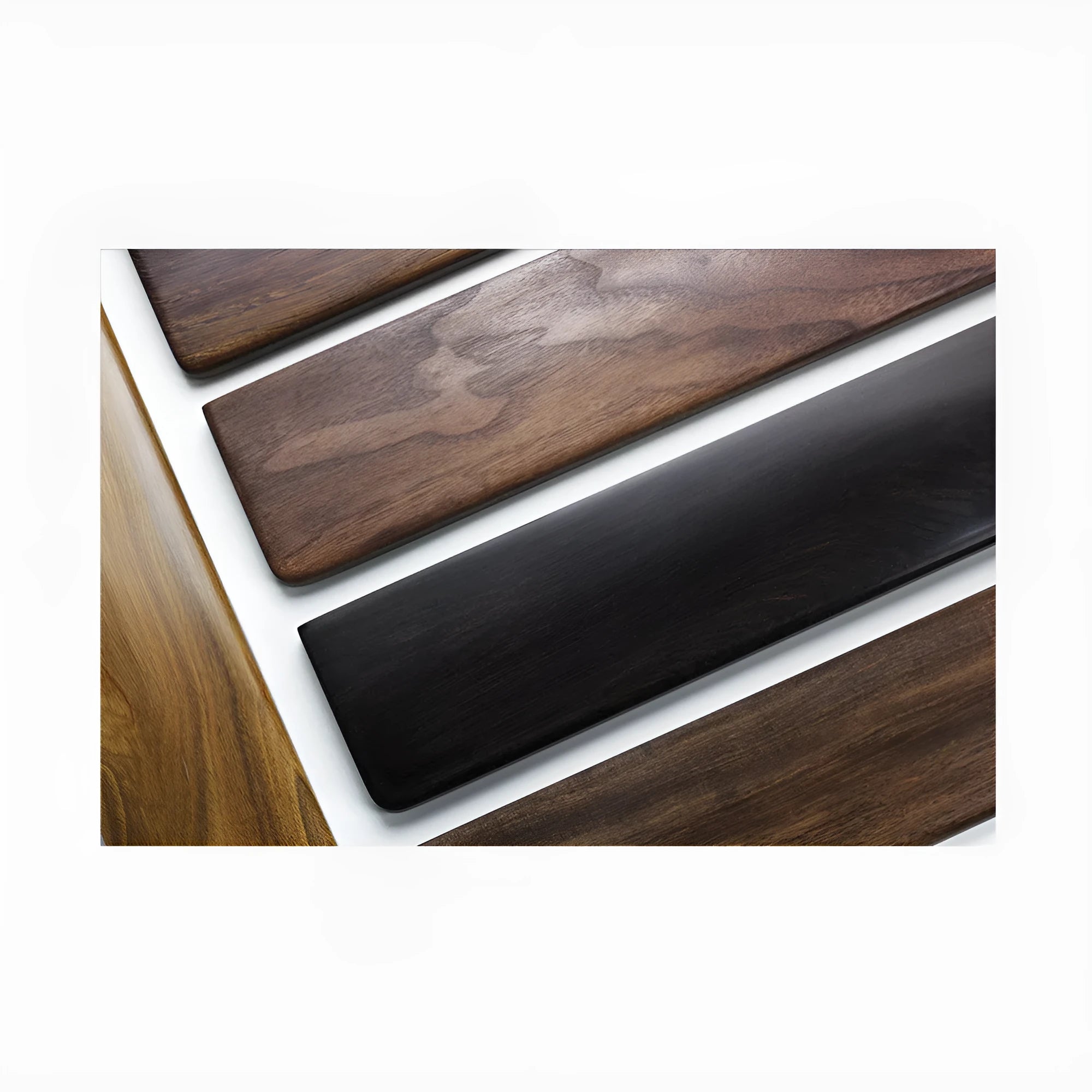 Black walnut solid wood mechanical keyboard hand rest 30cm length for 60% keyboards