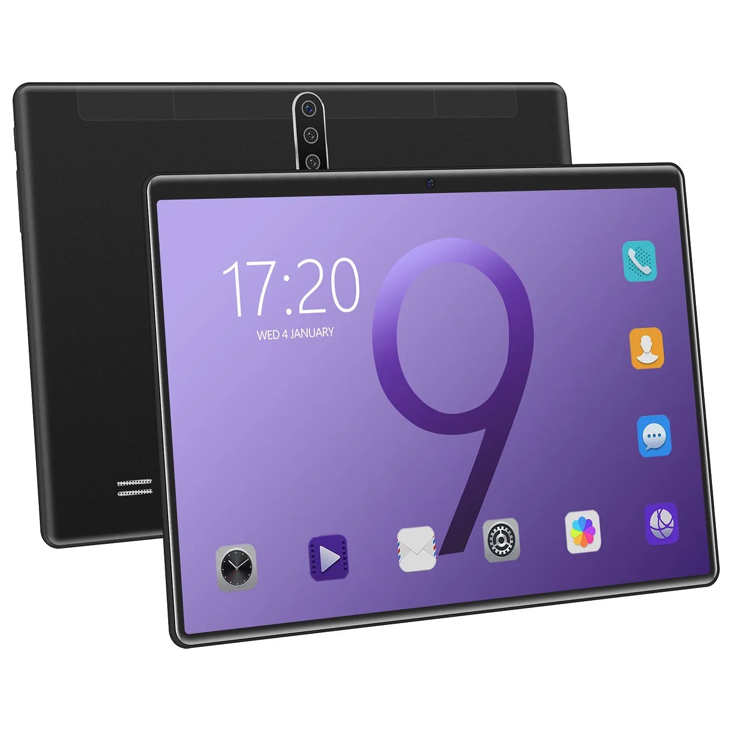 10 inch tablet PC with IPS screen GPS and dual SIM support in black