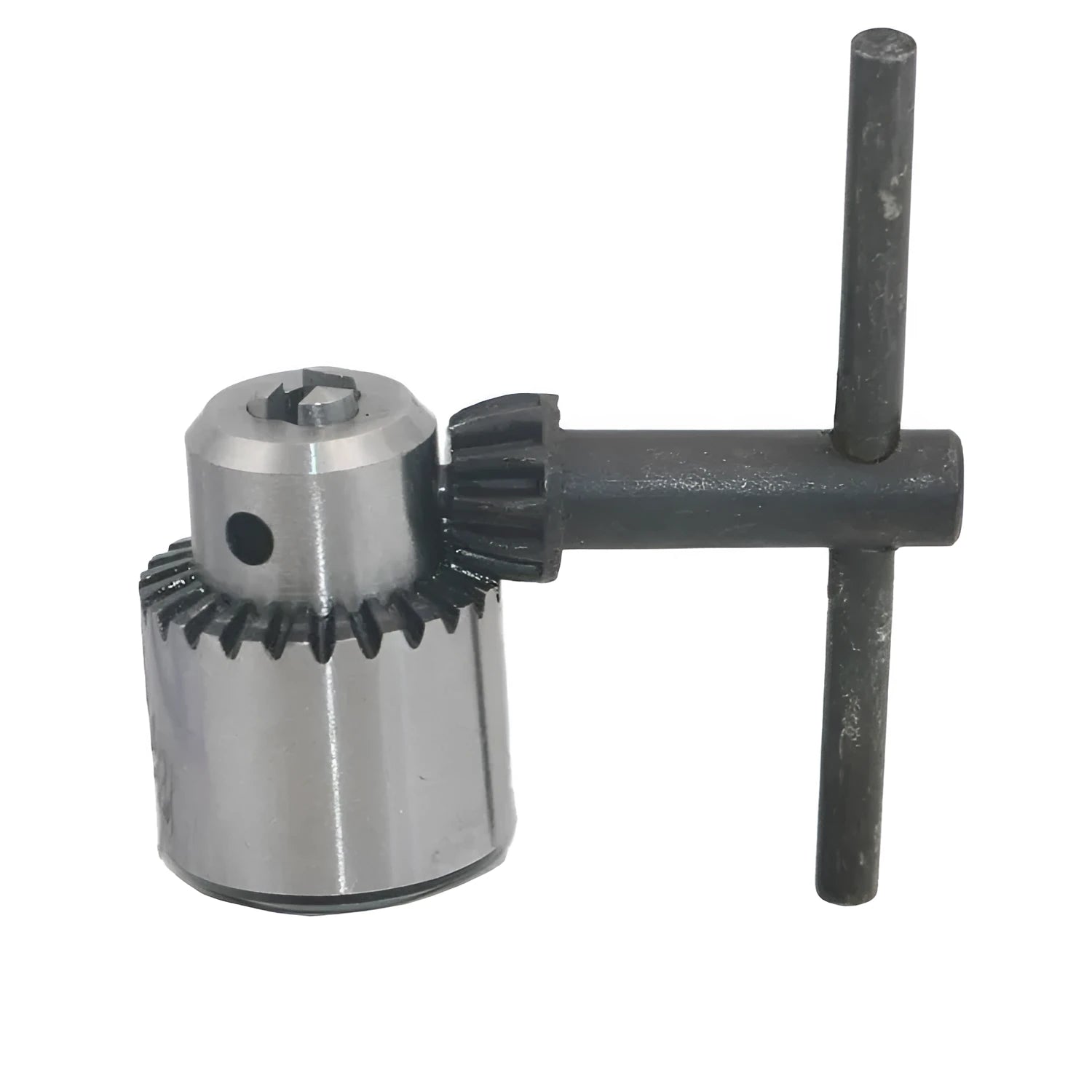 Keyless drill chuck accessory with 3.17mm tail hole, part of a 4-piece hard alloy set for electric drills.