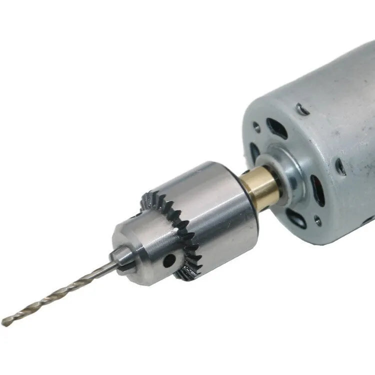 Keyless drill chuck accessory with 3.17mm tail hole, part of a 4-piece hard alloy set for electric drills.