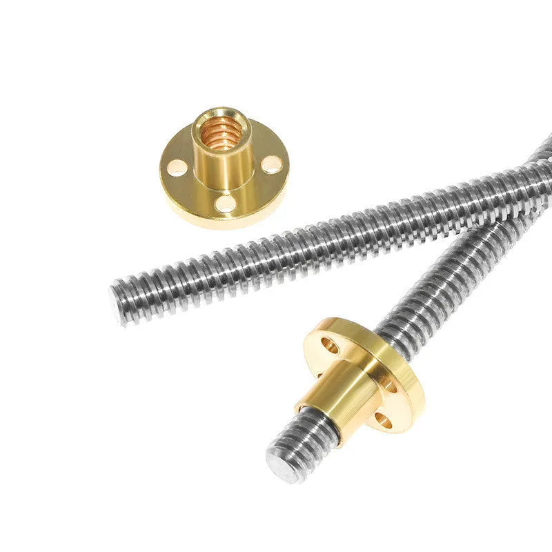 T-shaped trapezoid screw with nut for 3D printer stepping motor drive, multiple lengths available