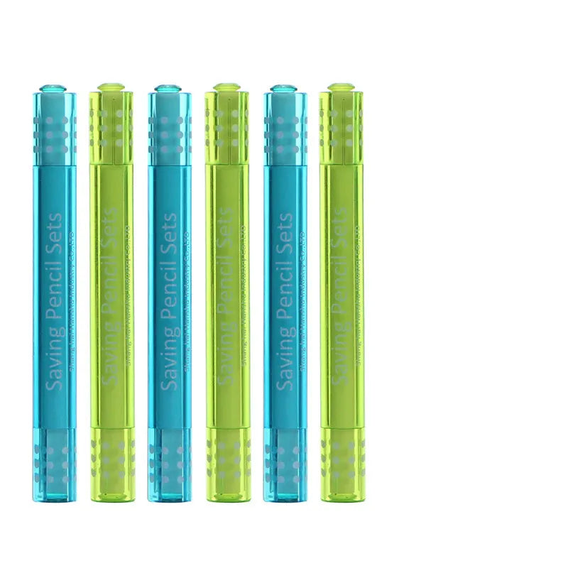 Pencil extender with 9cm length and 0.7mm calibre showing five style options