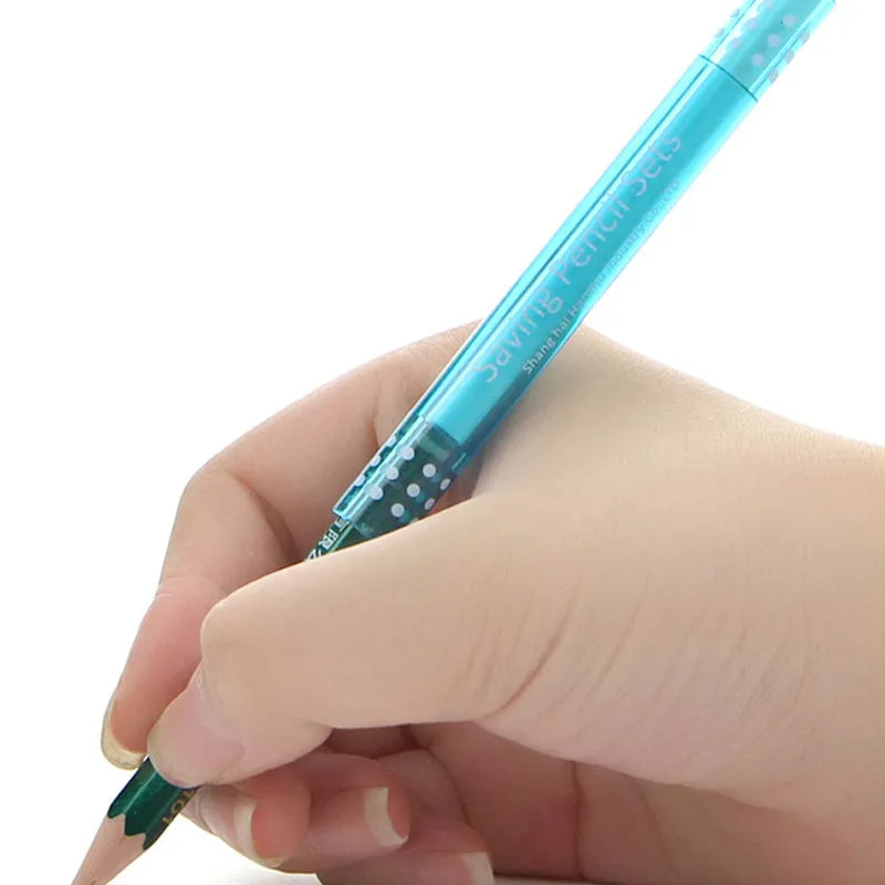 Pencil extender with 9cm length and 0.7mm calibre showing five style options