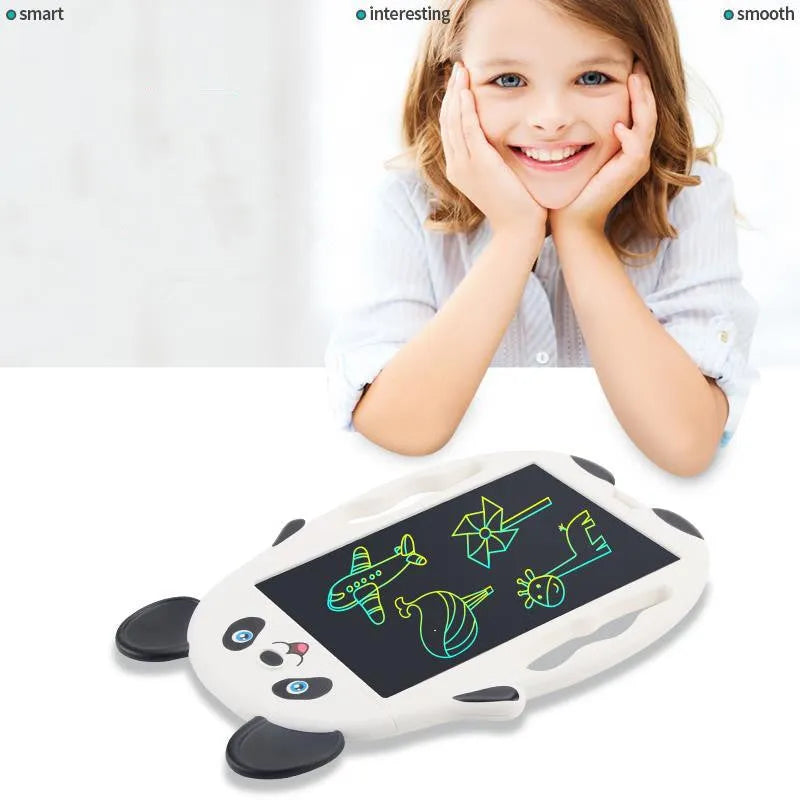 Panda style LCD electronic drawing board for children with integrated stylus