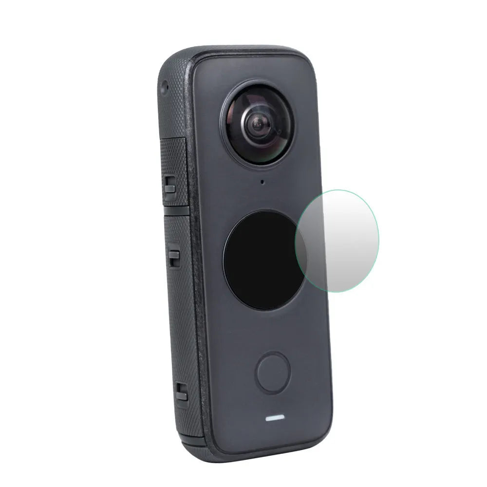 Black tempered glass screen protector for Insta360 ONE X2 camera lens