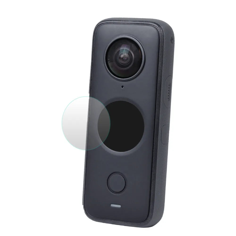 Black tempered glass screen protector for Insta360 ONE X2 camera lens