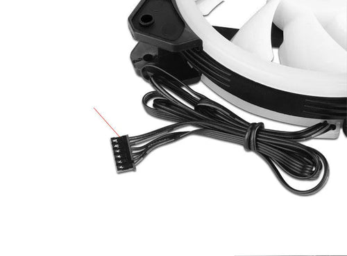 12cm camouflage pattern RGB colour changing PC chassis cooling fan with speaker grille.