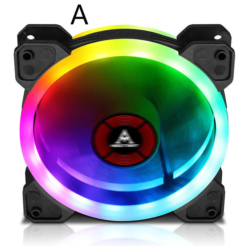 12cm camouflage pattern RGB colour changing PC chassis cooling fan with speaker grille.
