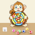 Children's cartoon sticky ball dart board with soft balls and mounting hook