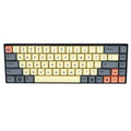 68-key PBT mechanical keyboard keycap set showing nine colour options with double-shot moulded legends