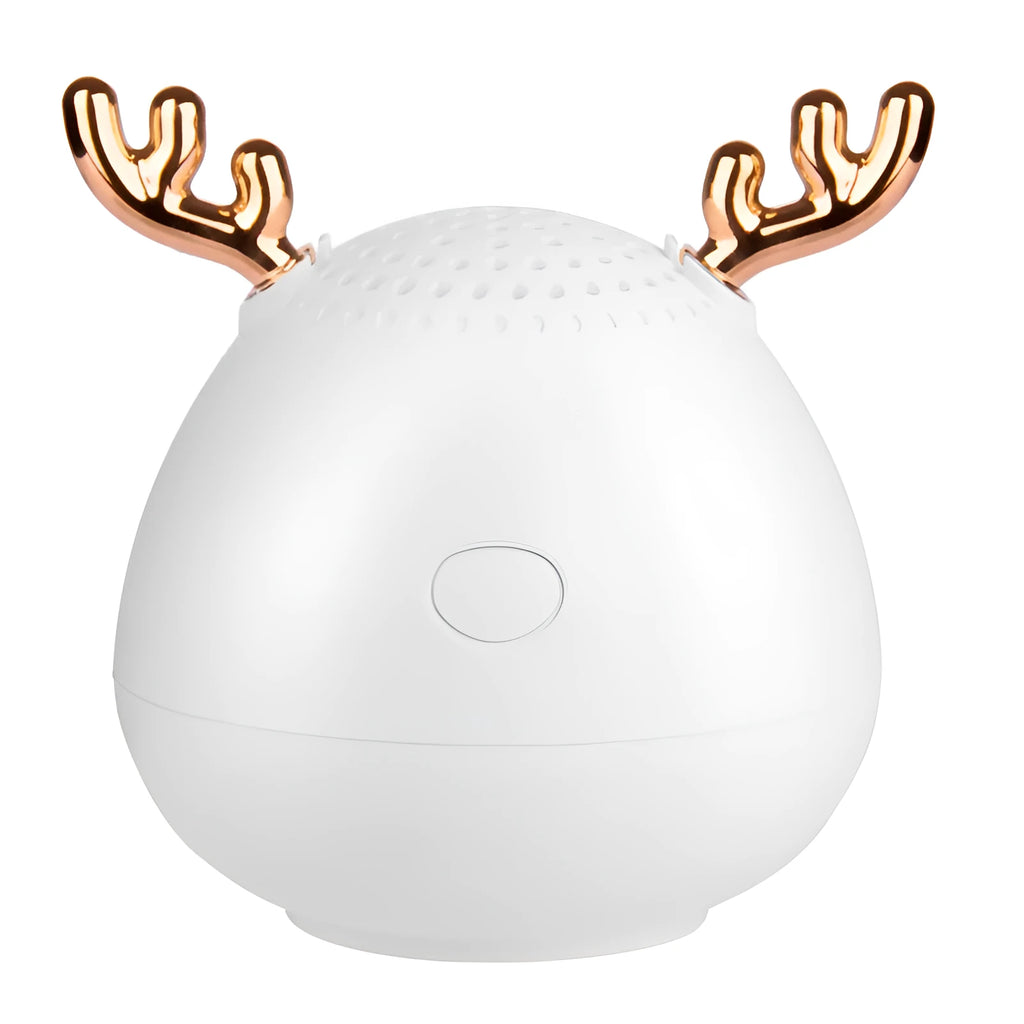 Compact Bluetooth wireless speaker with USB port, available in green, pink or white colours