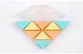 Blue PVC rubber triangle detail eraser for precise pencil mark removal.