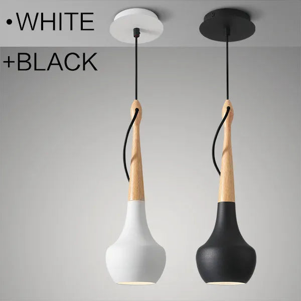 Postmodern minimalist LED dining room chandelier 110x350mm in black finish with adjustable height