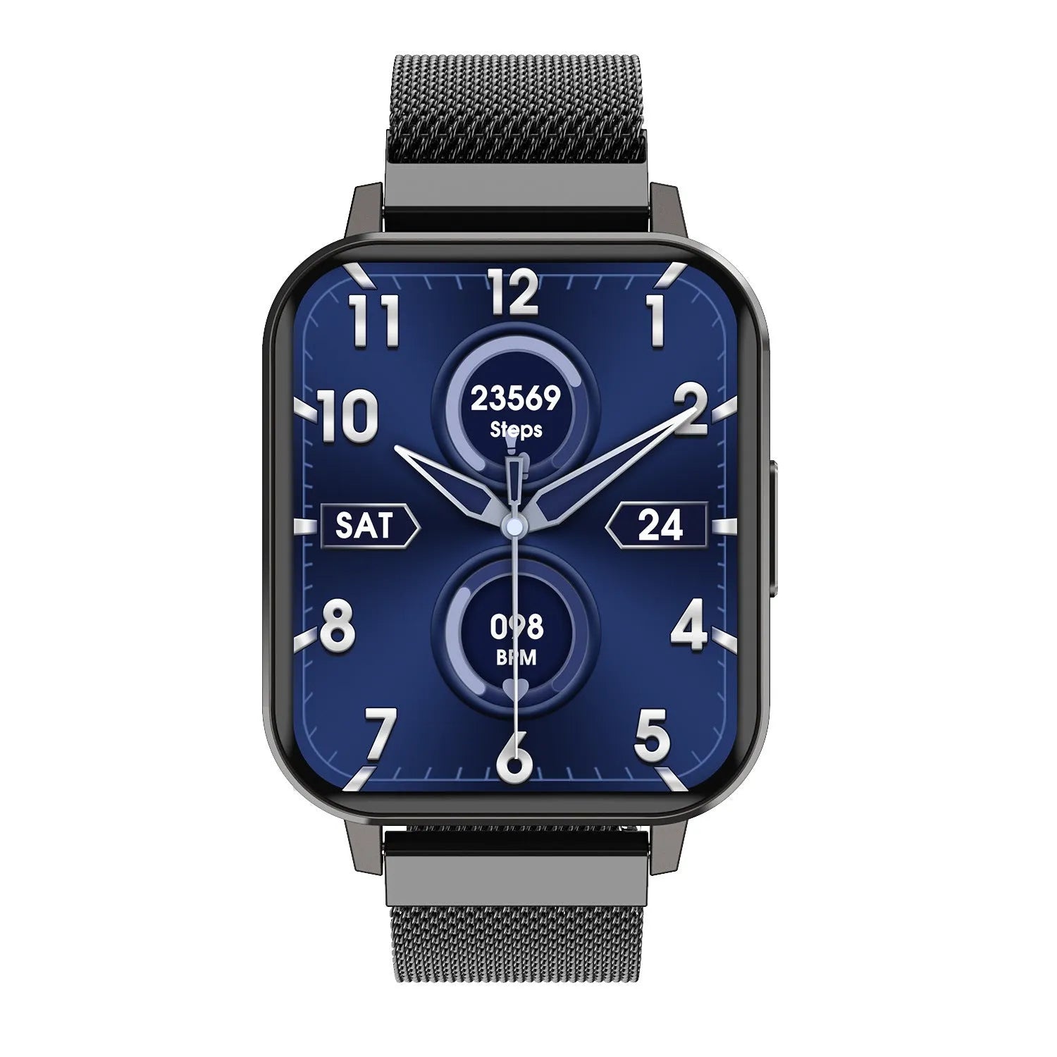 DTX Smart Watch with a 1.78 inch screen on a wrist, showing a health stats display.