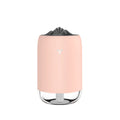 Magic Flame ultrasonic humidifier mini aroma diffuser in white, columnar shape, with USB cable, for home desk or car use