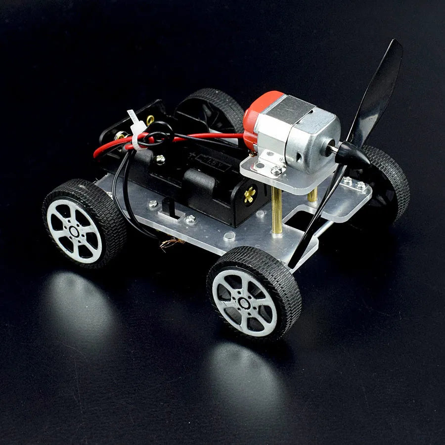DIY wind car electronic science toy kit for children's creative physics experiments