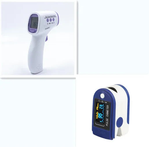 White digital thermometer for non-contact temperature measurement of water and surfaces.