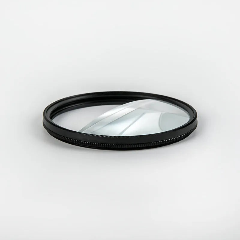 77mm split focus half moon mirror camera filter with microfiber cloth and storage bag