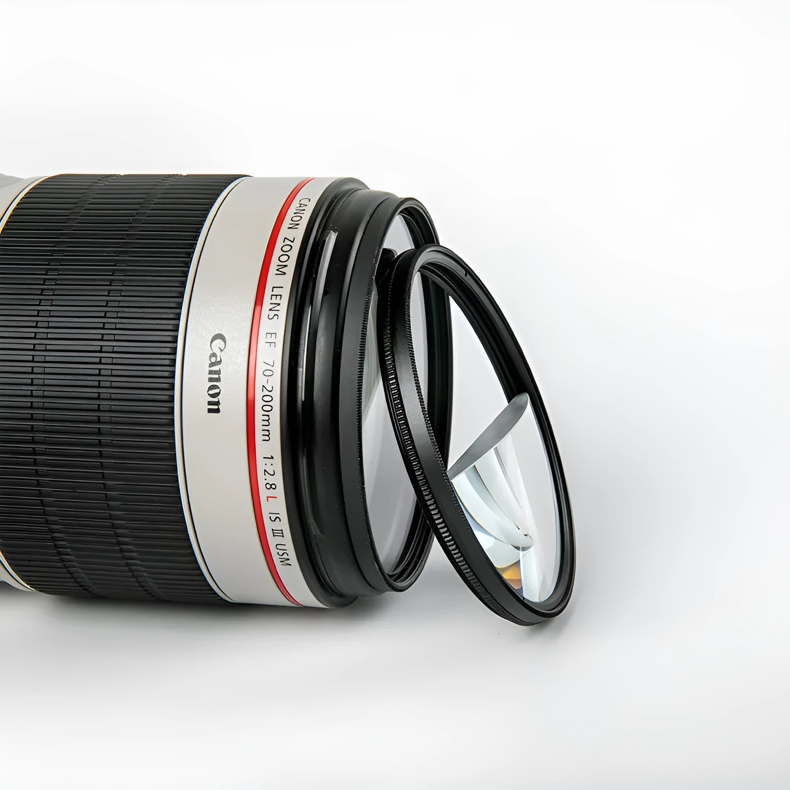77mm split focus half moon mirror camera filter with microfiber cloth and storage bag