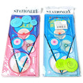 Plastic hollow wreath drawing template set for craft projects in multi-colour