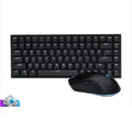 RK526 wireless mechanical keyboard and mouse set in blue, brown, or red colour with USB transmitter