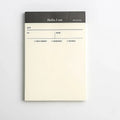 Business day planner notepad with 52 tear-off pages in paper cover, four colour options