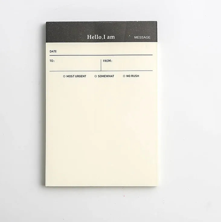 Business day planner notepad with 52 tear-off pages in paper cover, four colour options