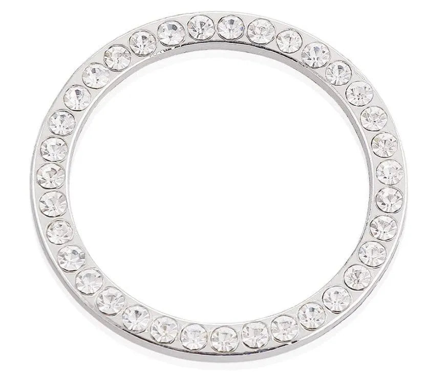 White diamond rhinestone car ignition start decoration ring in zinc alloy for one-click start button
