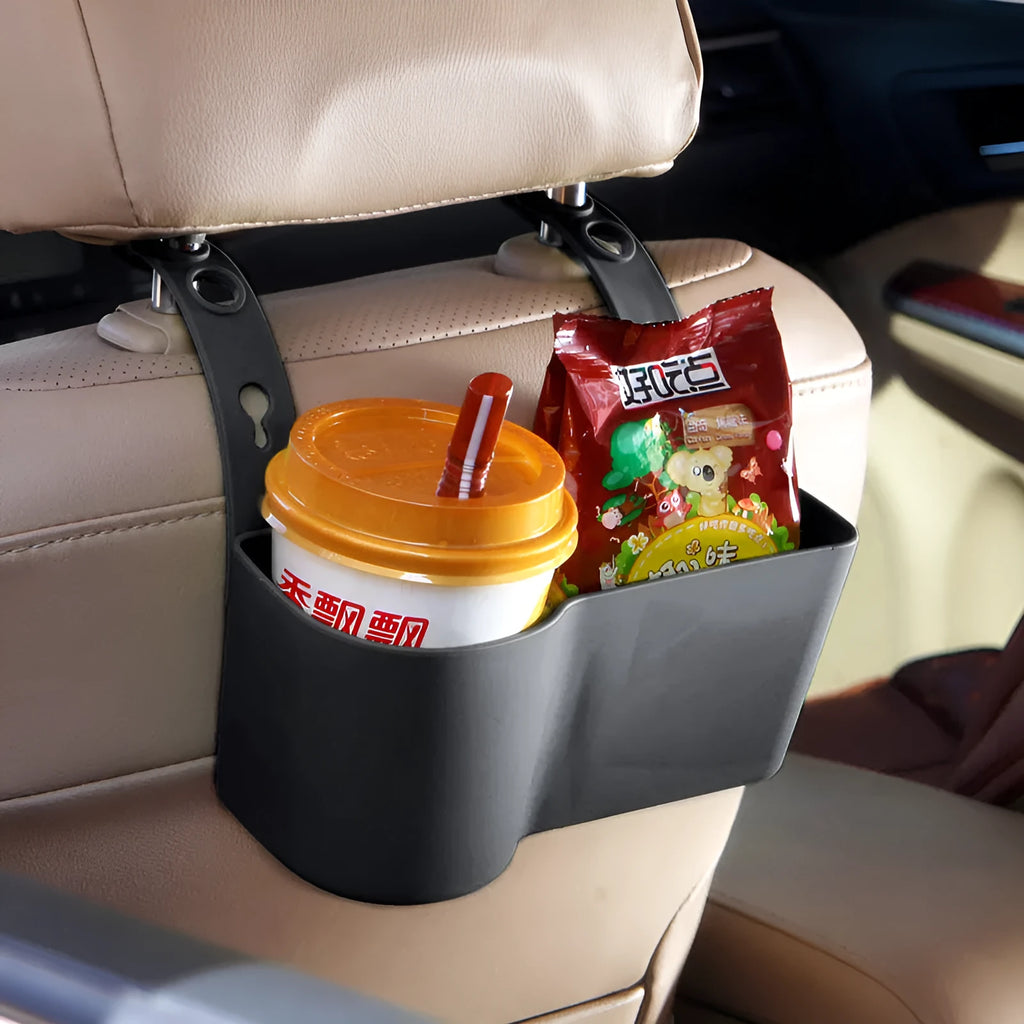 Japanese creative car seat storage box in black plastic hanging design 200x90x90mm