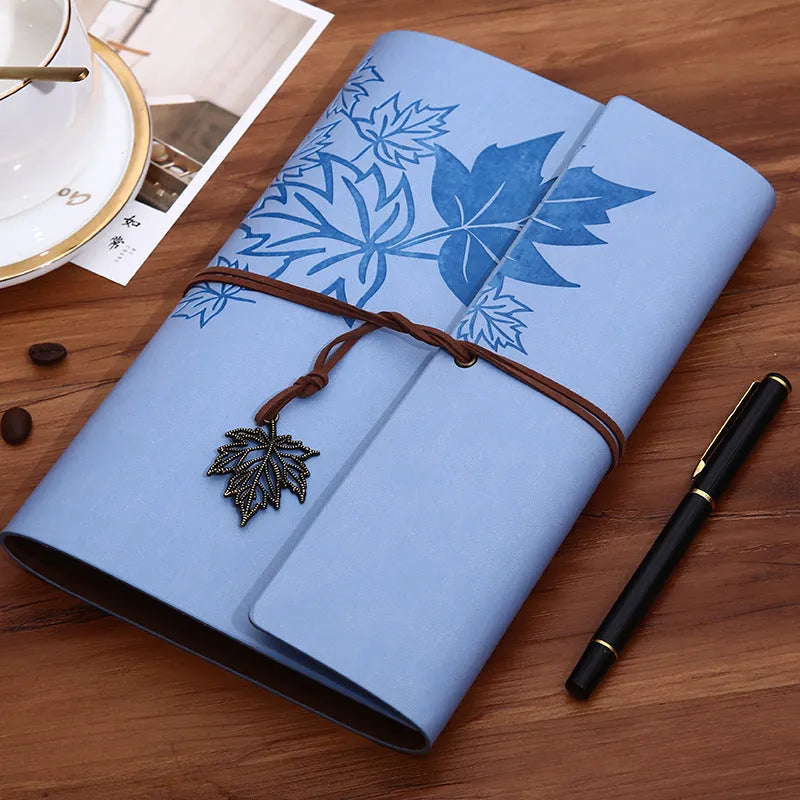 Retro PU leather hand ledger notebook with Daolin paper pages 132mm x 85mm in multiple colours
