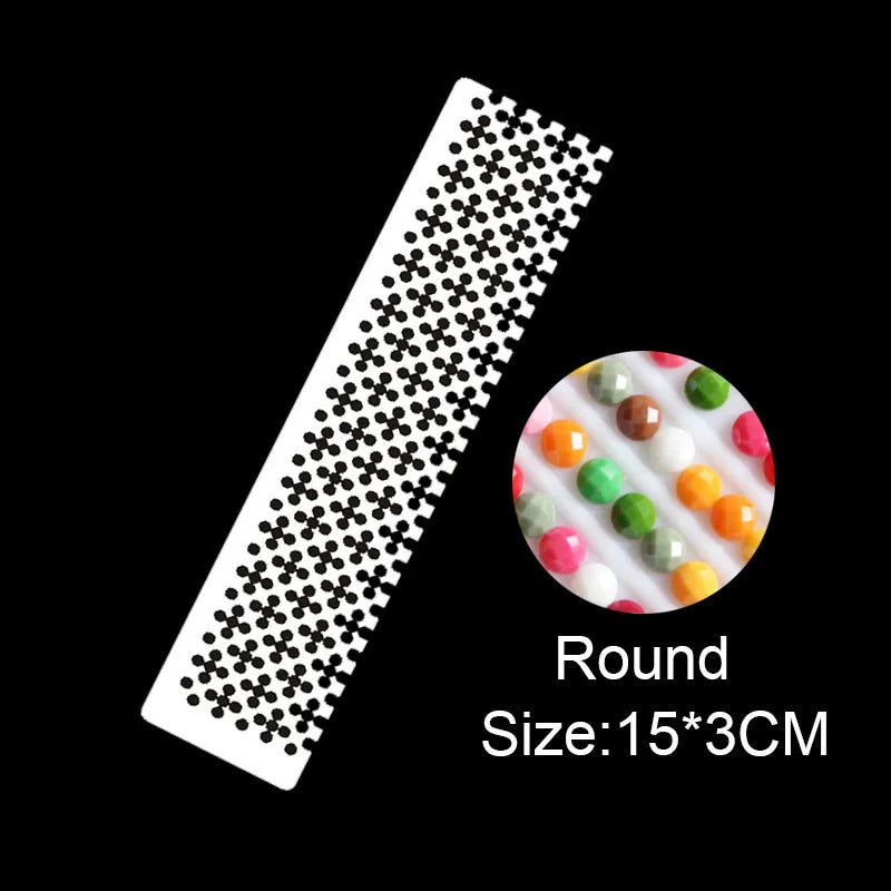 Stainless steel diamond painting grid ruler for aligning round or square drills on canvas.