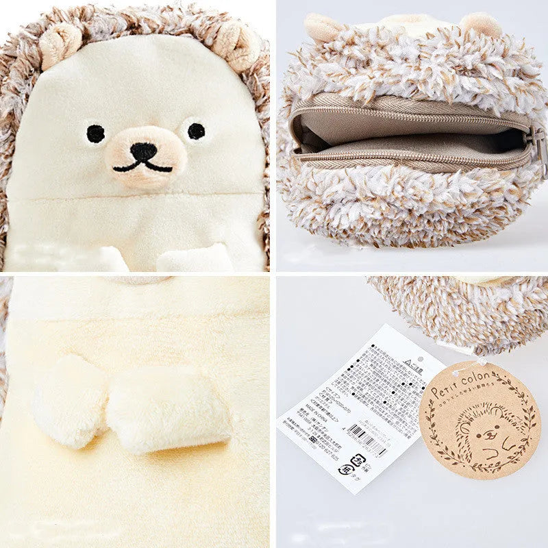 Velvet plush pencil case for pens and stationery storage in colour options A and B