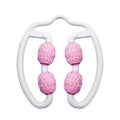 Purple annular silicone leg massage roller with handheld design