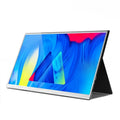 15-inch ultra-thin portable monitor with IPS screen, HDMI and USB-C ports, shown with included cables.