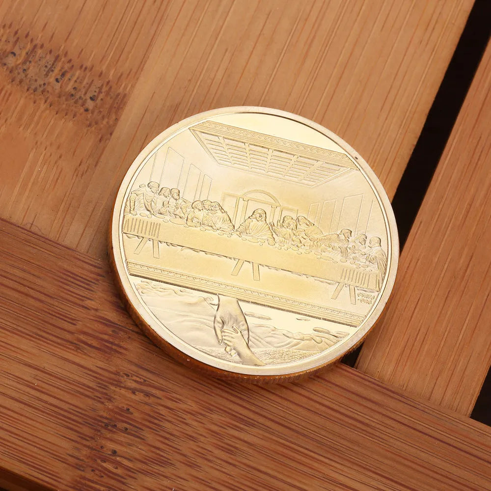 Jesus Commemorative Coin 40mm diameter 3mm thickness gold or silver metal
